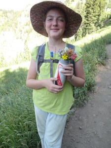 Timpanogos wildflowers picked in memory of Uncle Stewart, placed in his hands in the casket at the funeral.